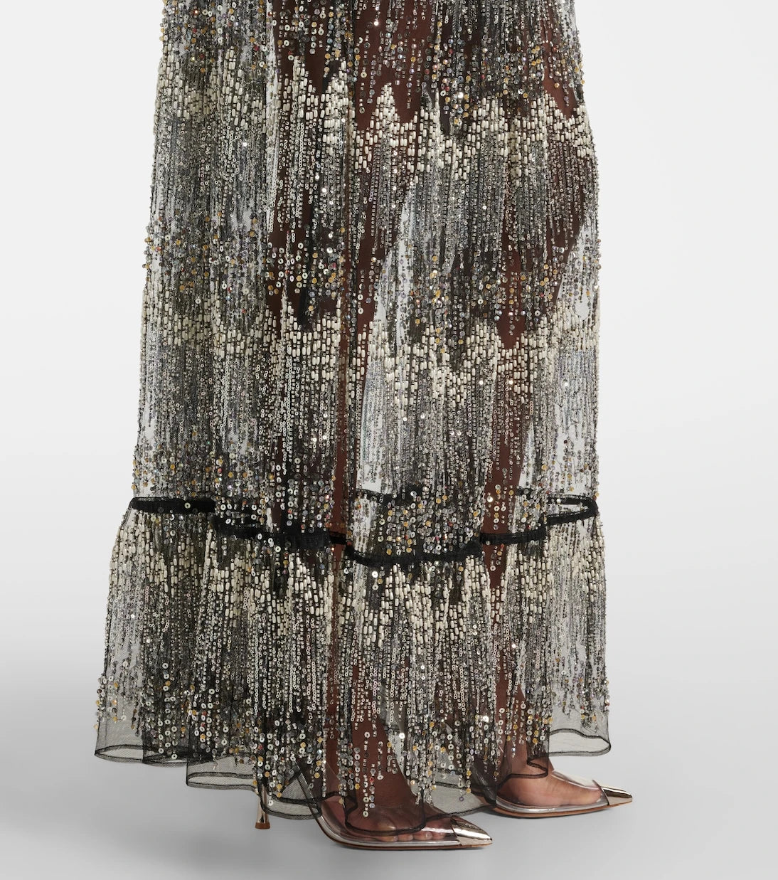 Rabanne - Embellished off-shoulder gown