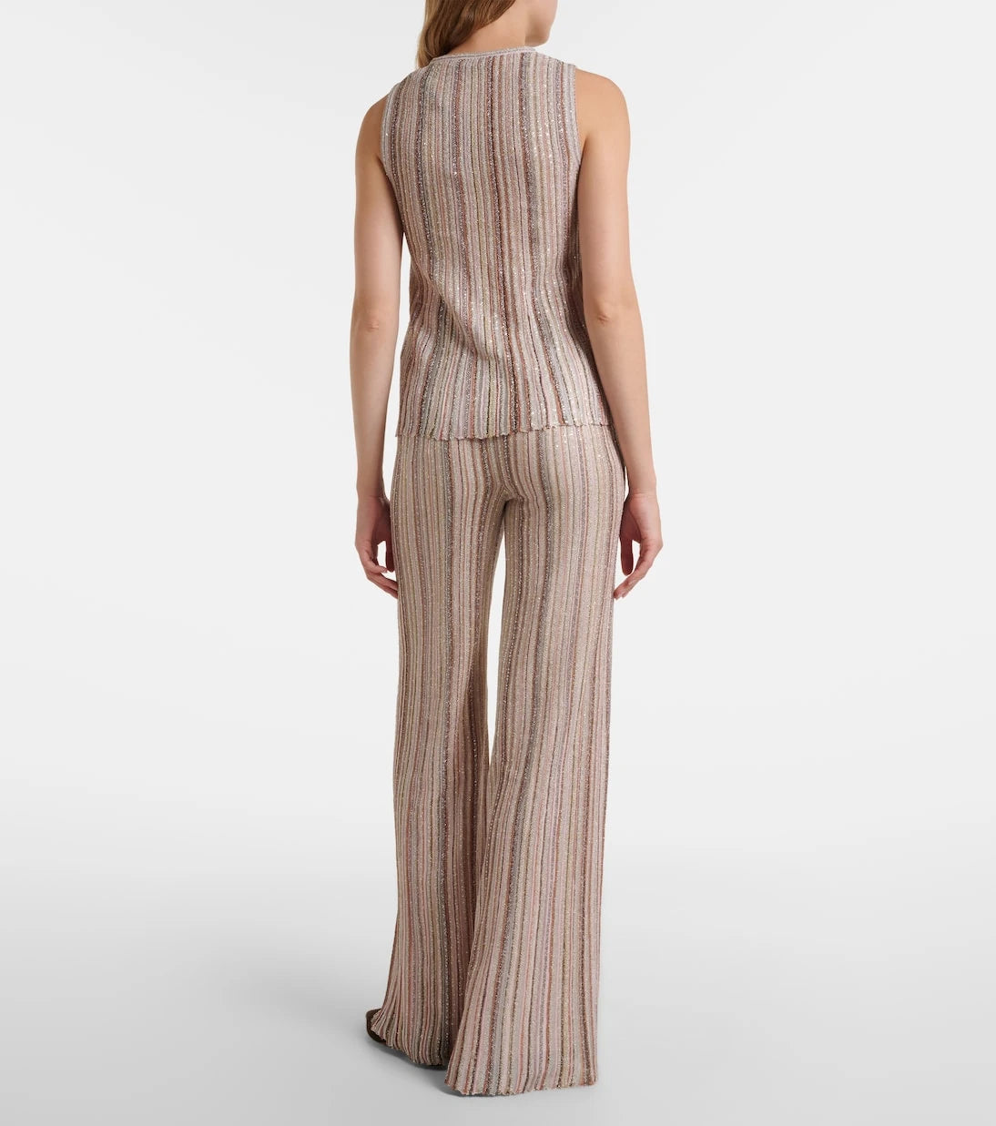 Missoni - Striped lamé wide-leg pants