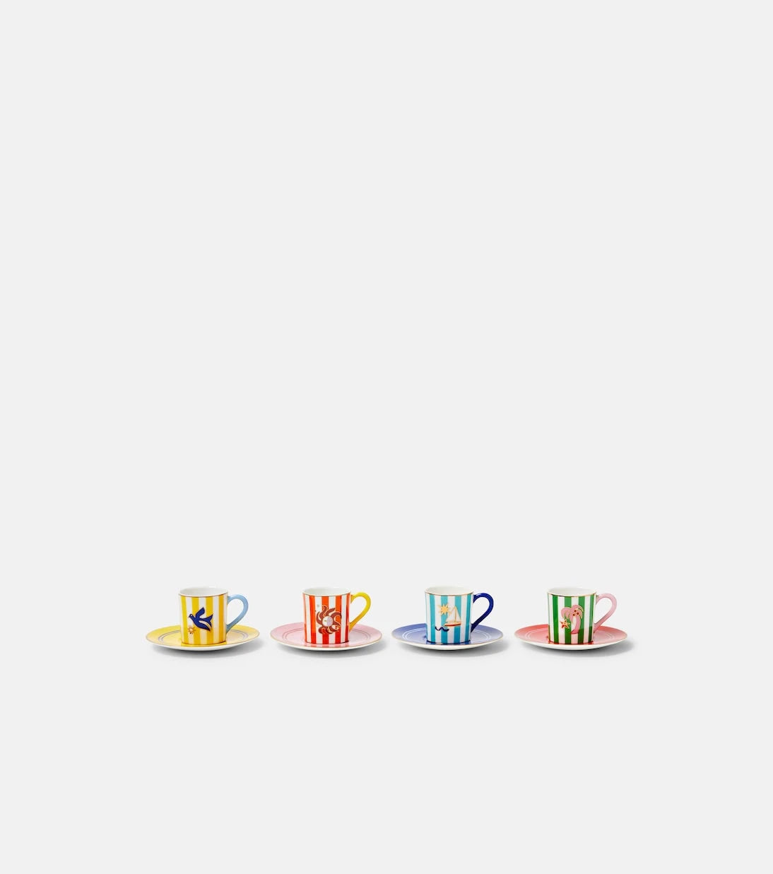 Jonathan Adler - Playa set of 4 porcelain espresso cups