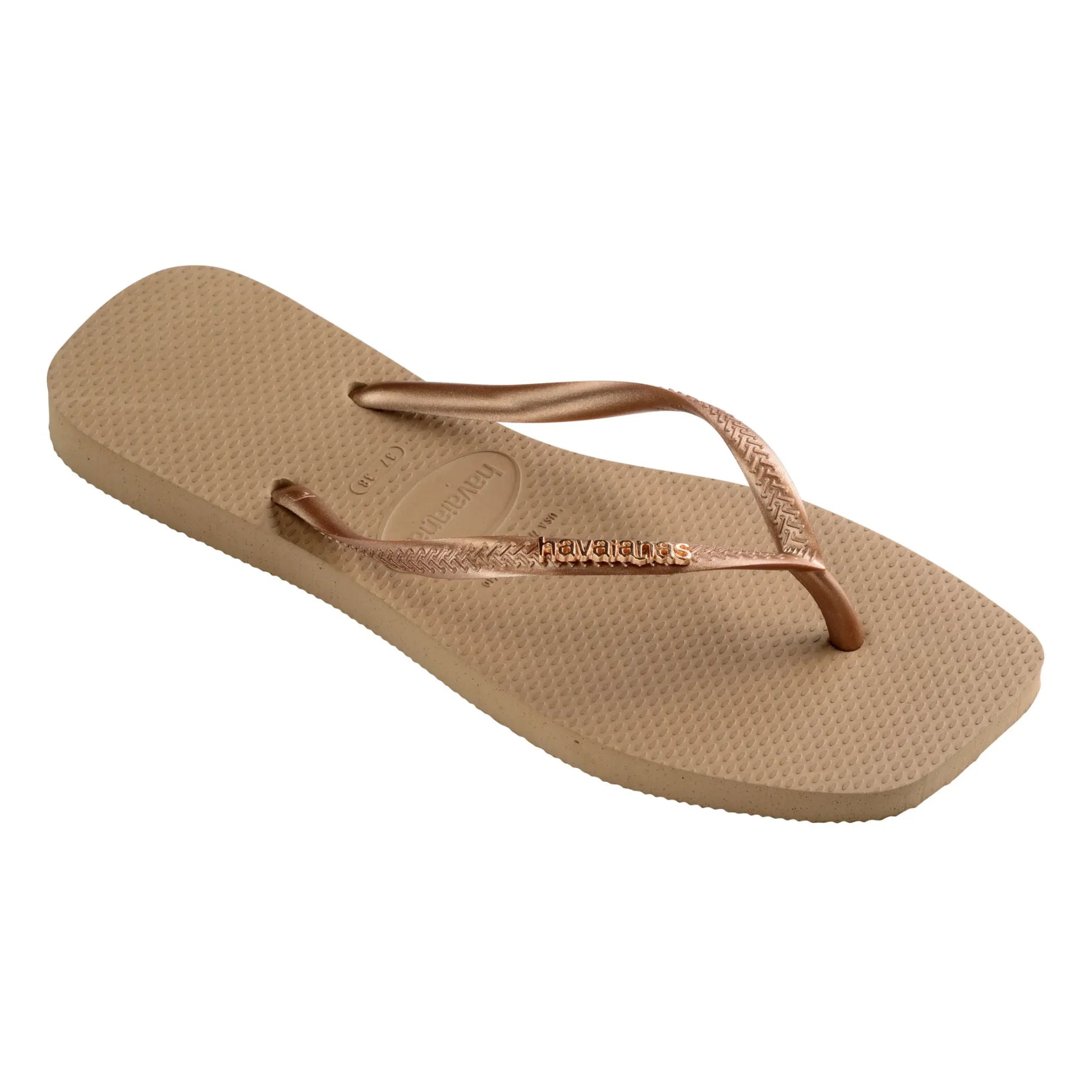 Havaianas - Square Logo Metallic flip-flops | Pink