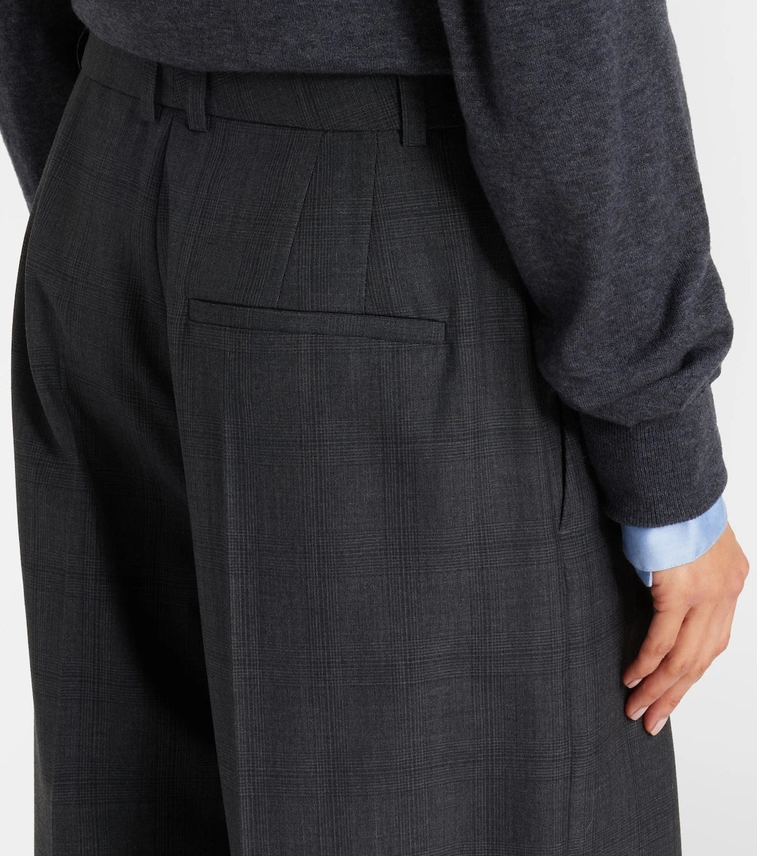 The Frankie Shop - Brickell plaid wide-leg pants