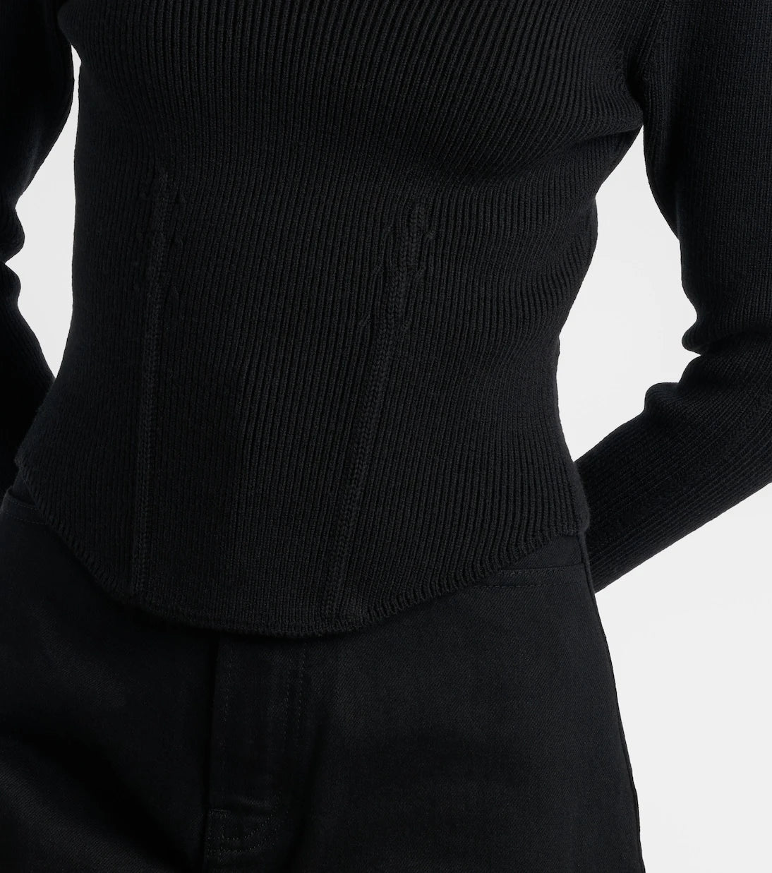 Alaïa - Wool-blend corset