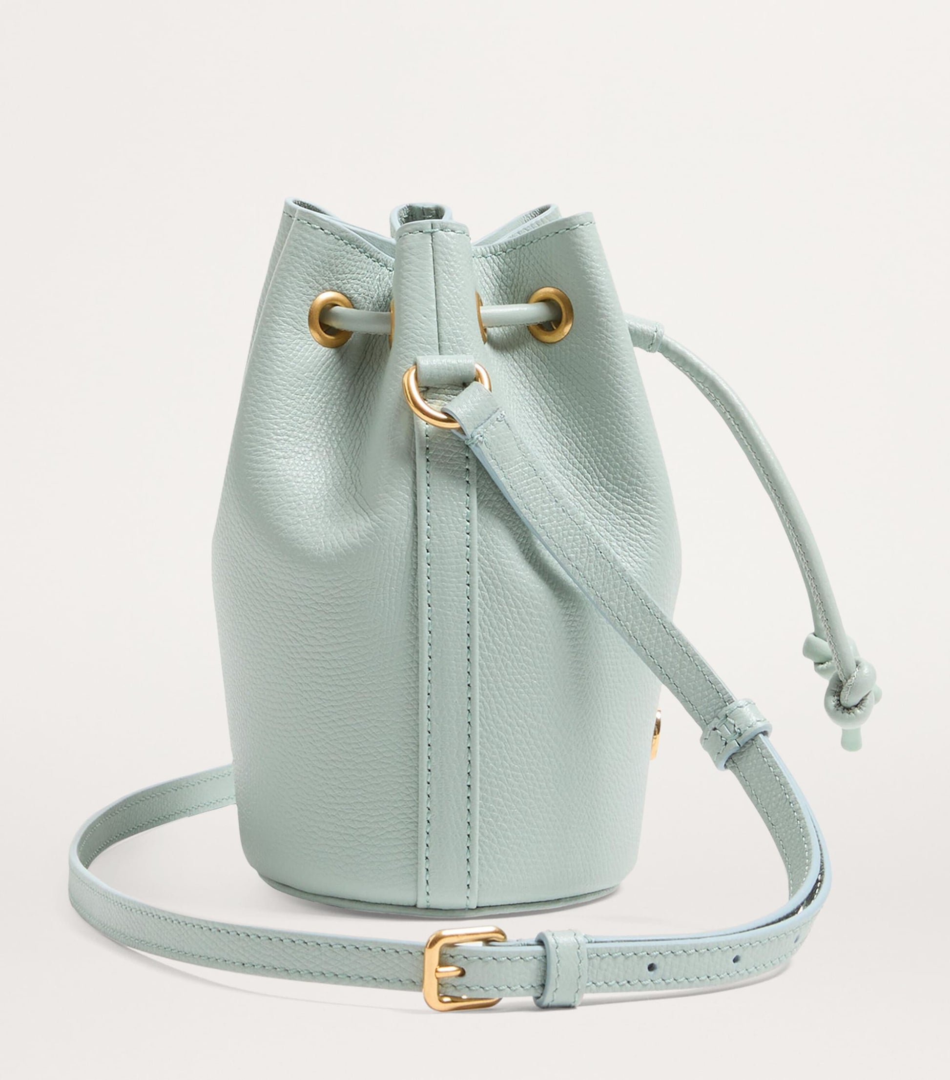 Mini Leather VLogo Signature Bucket Bag