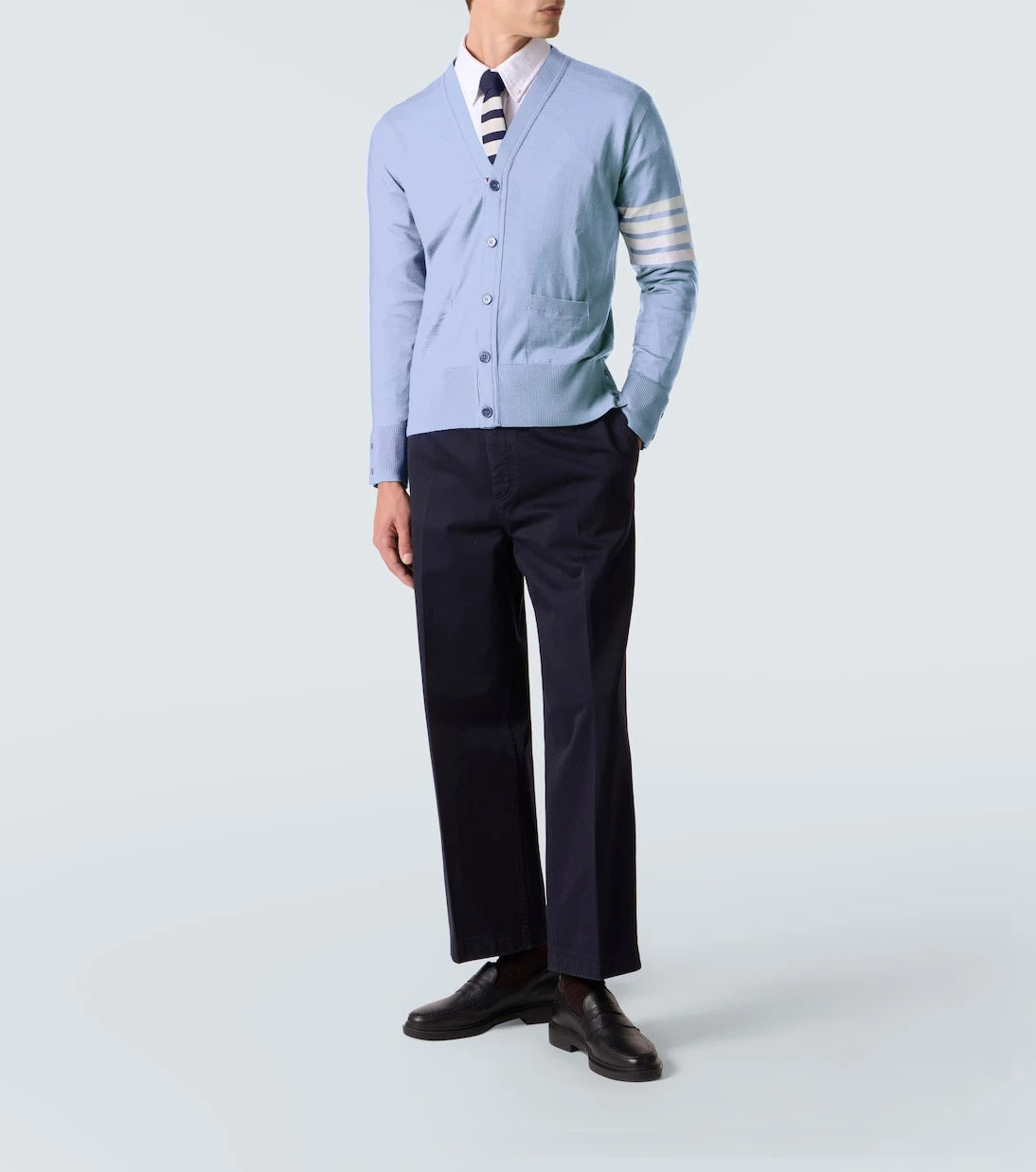 Thom Browne - 4-Bar virgin wool cardigan