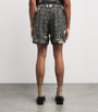 AMIRI Silk Bleached Bandana Print Shorts