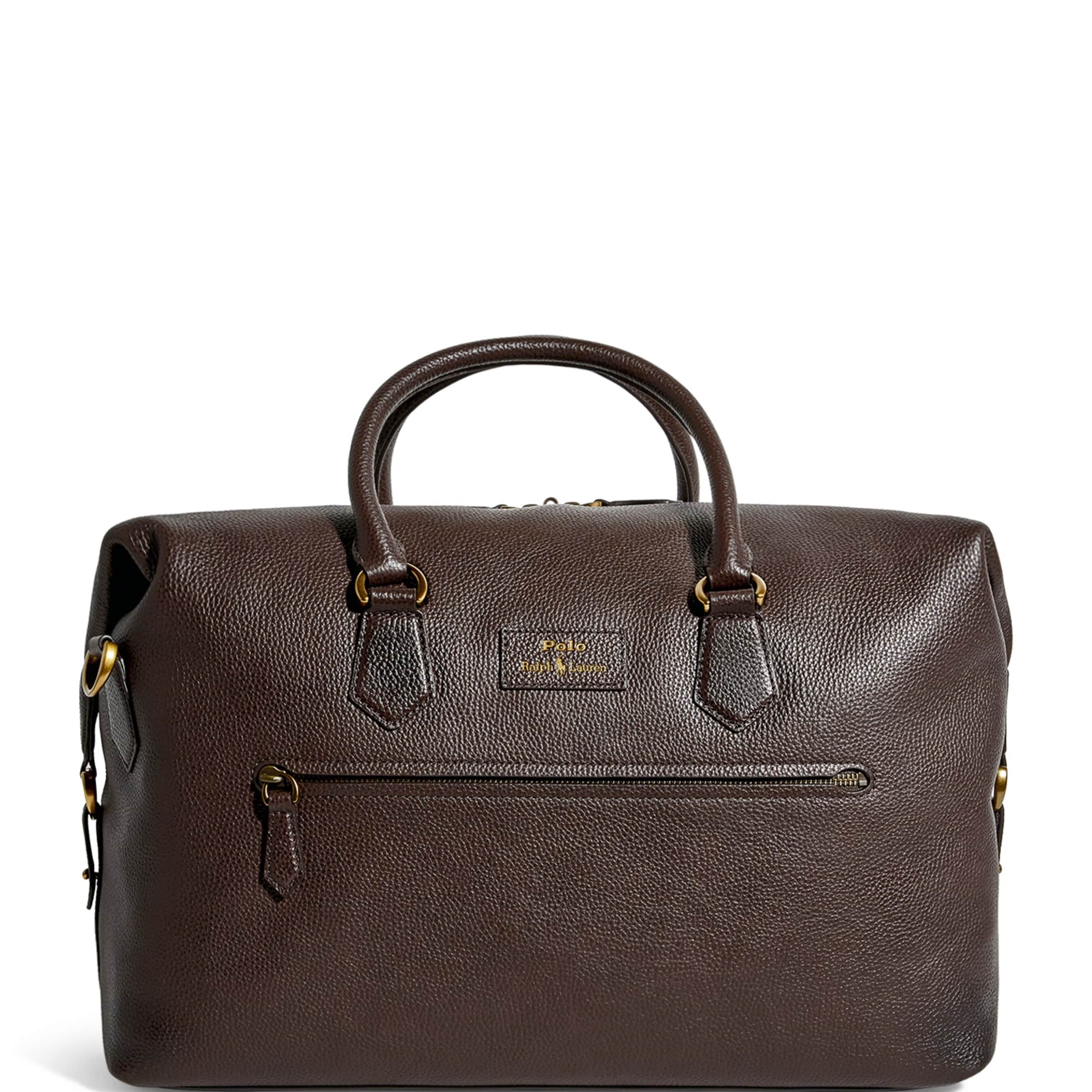Grained Leather Duffle Bag