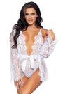 Lace Teddy and Robe Set