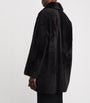Max Mara Brown Ram Shearling Reversible Coat