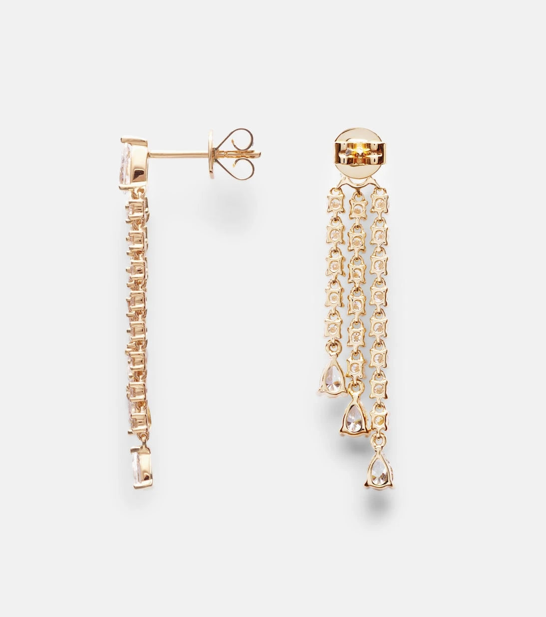 Anita Ko - 18kt gold drop earrings with diamonds
