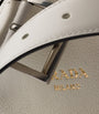 Prada White Leather Buckled Bucket Bag