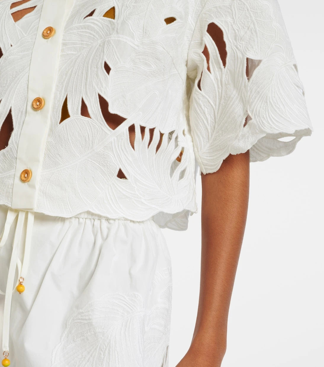 Zimmermann - Mahon embroidered cotton poplin shirt