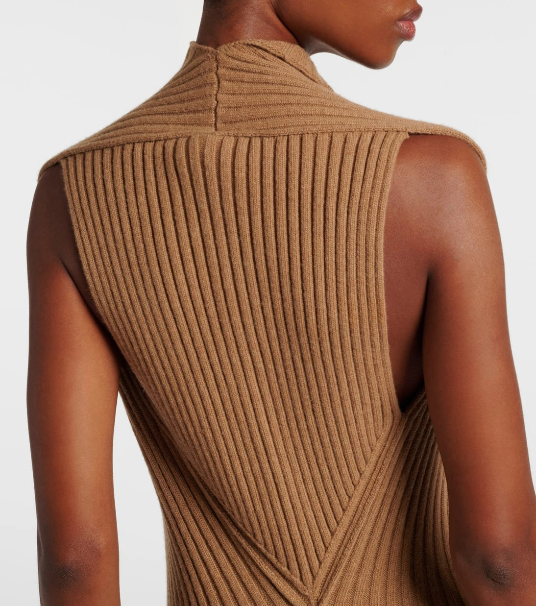 Victoria Beckham - Draped ribbed-knit wool-blend maxi dress