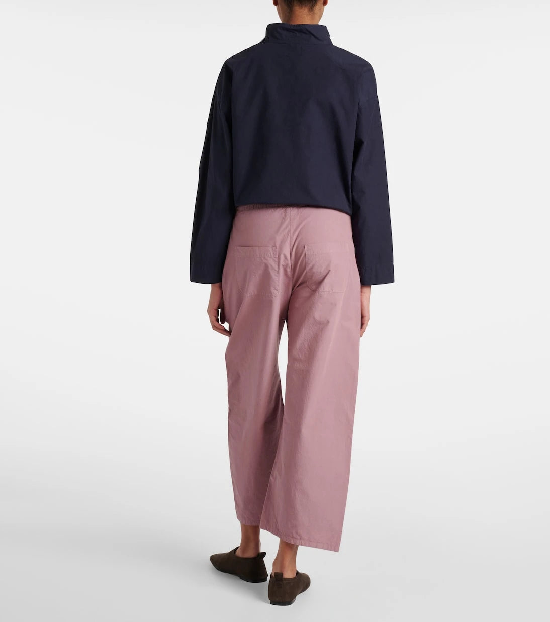 Leset - Kyoto cotton cropped wide-leg pants