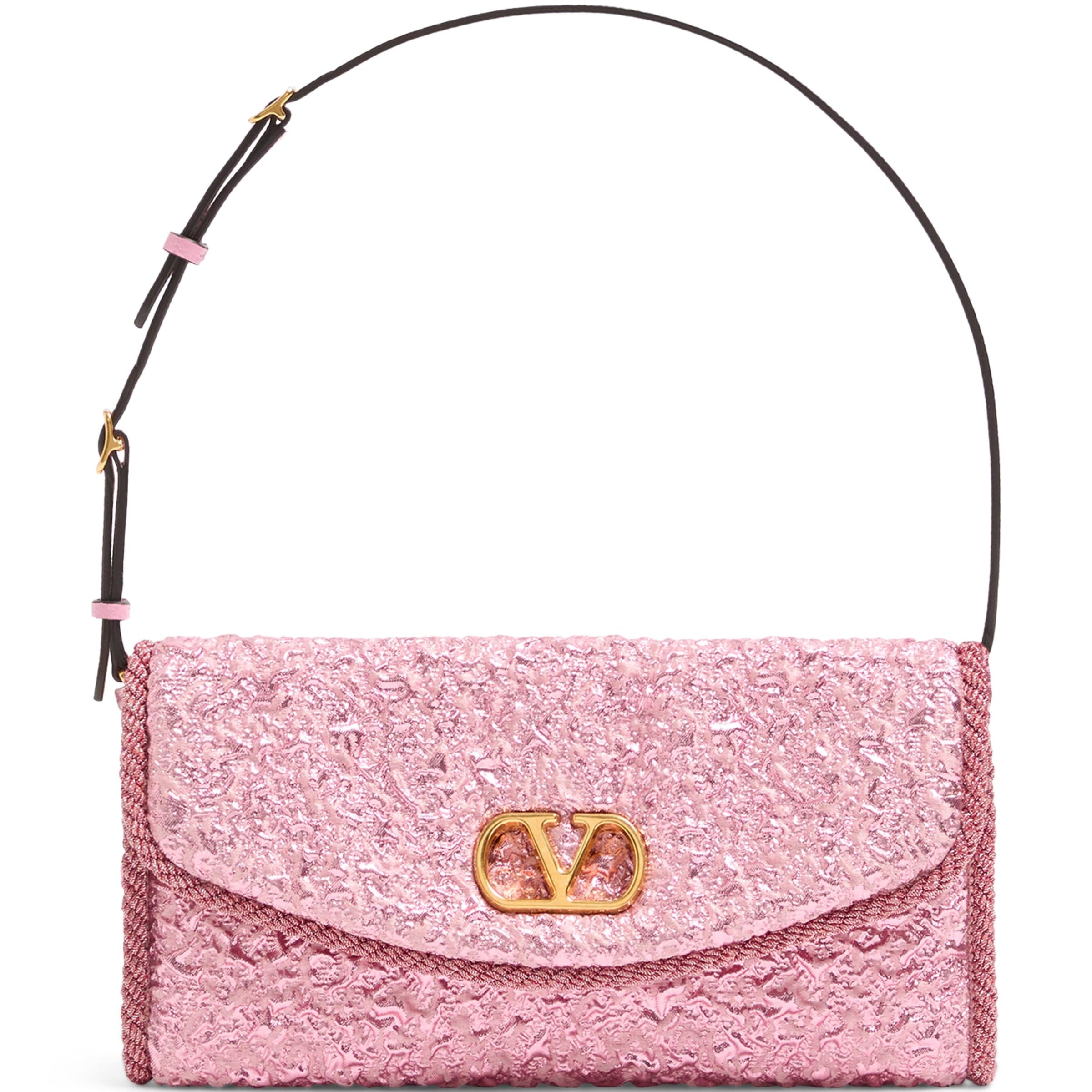 Metallic Vain Soft Shoulder Bag