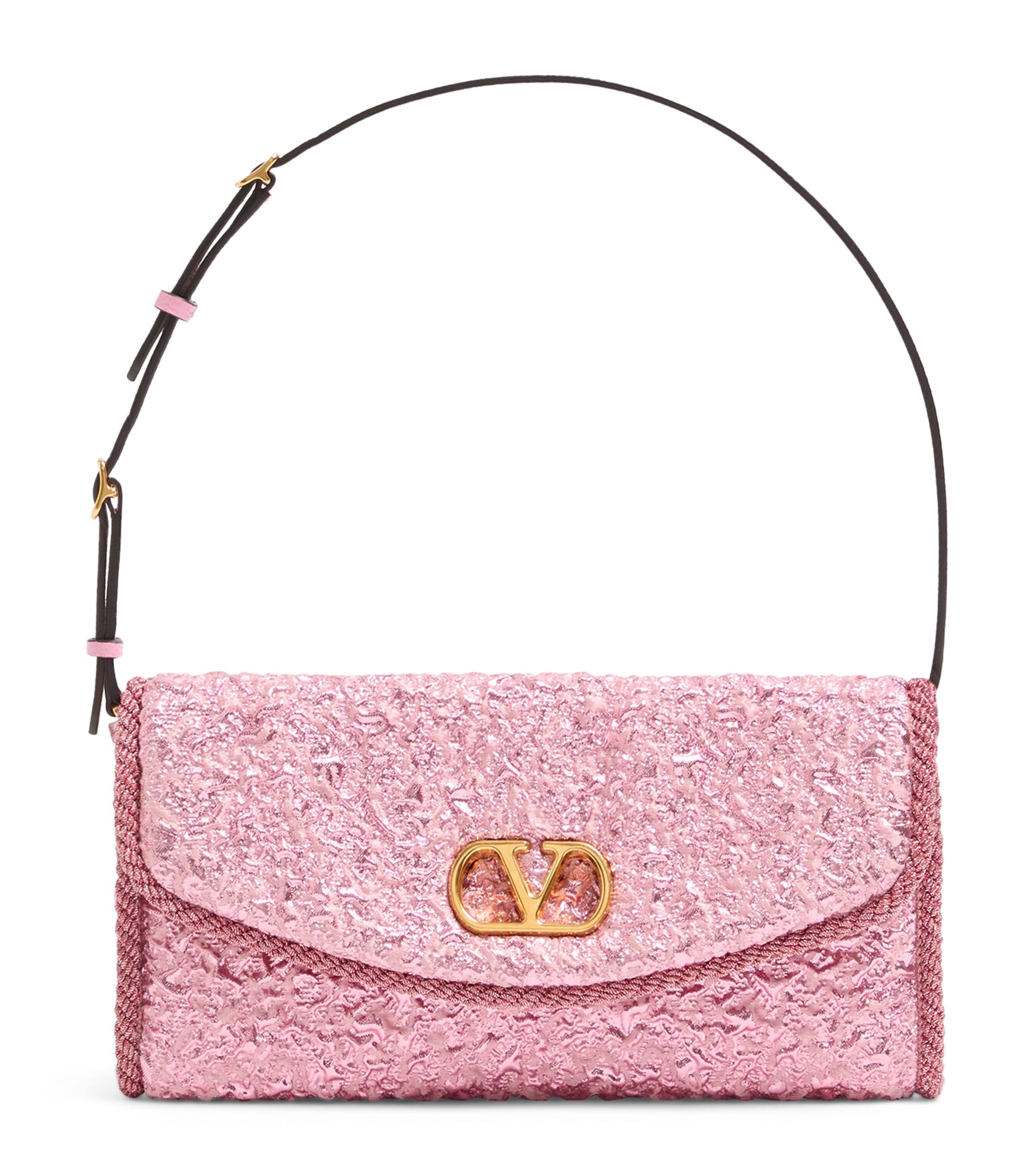 Metallic Vain Soft Shoulder Bag