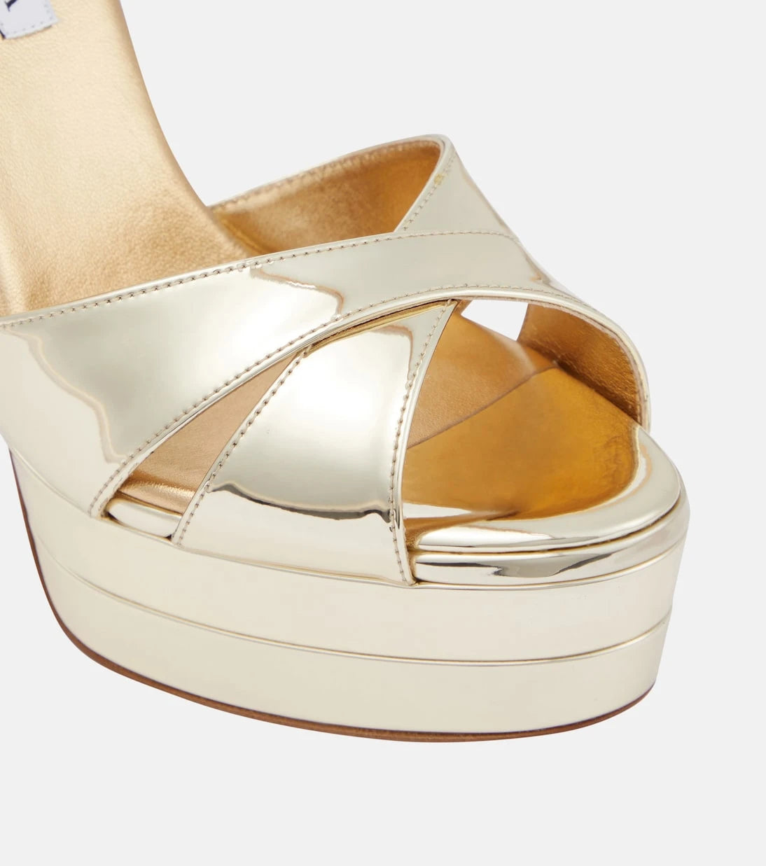 Aquazzura - Divine 130 metallic platform sandals