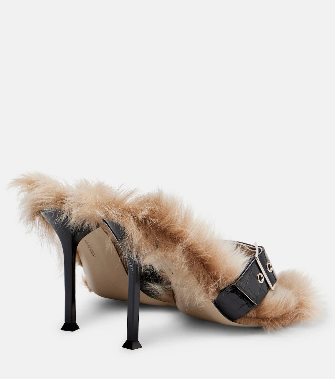 Christen - Helix 95 croc-effect leather thong sandals