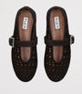 Alaïa Brown Suede Vienne Ballet Flats