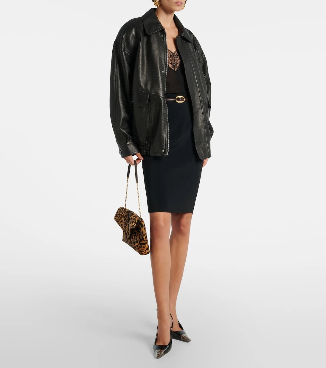 Saint Laurent - High-rise pencil skirt