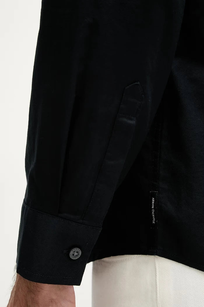 Armani Exchange риза мъжка от памук с еластан