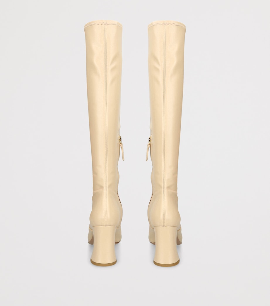 Yellow Leather Janis Over-The-Knee Boots 80