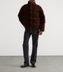 Brown Cotton Corduroy Puffer Jacket