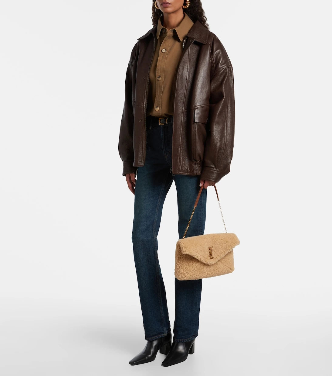 Saint Laurent - Cassandre cotton and linen overshirt