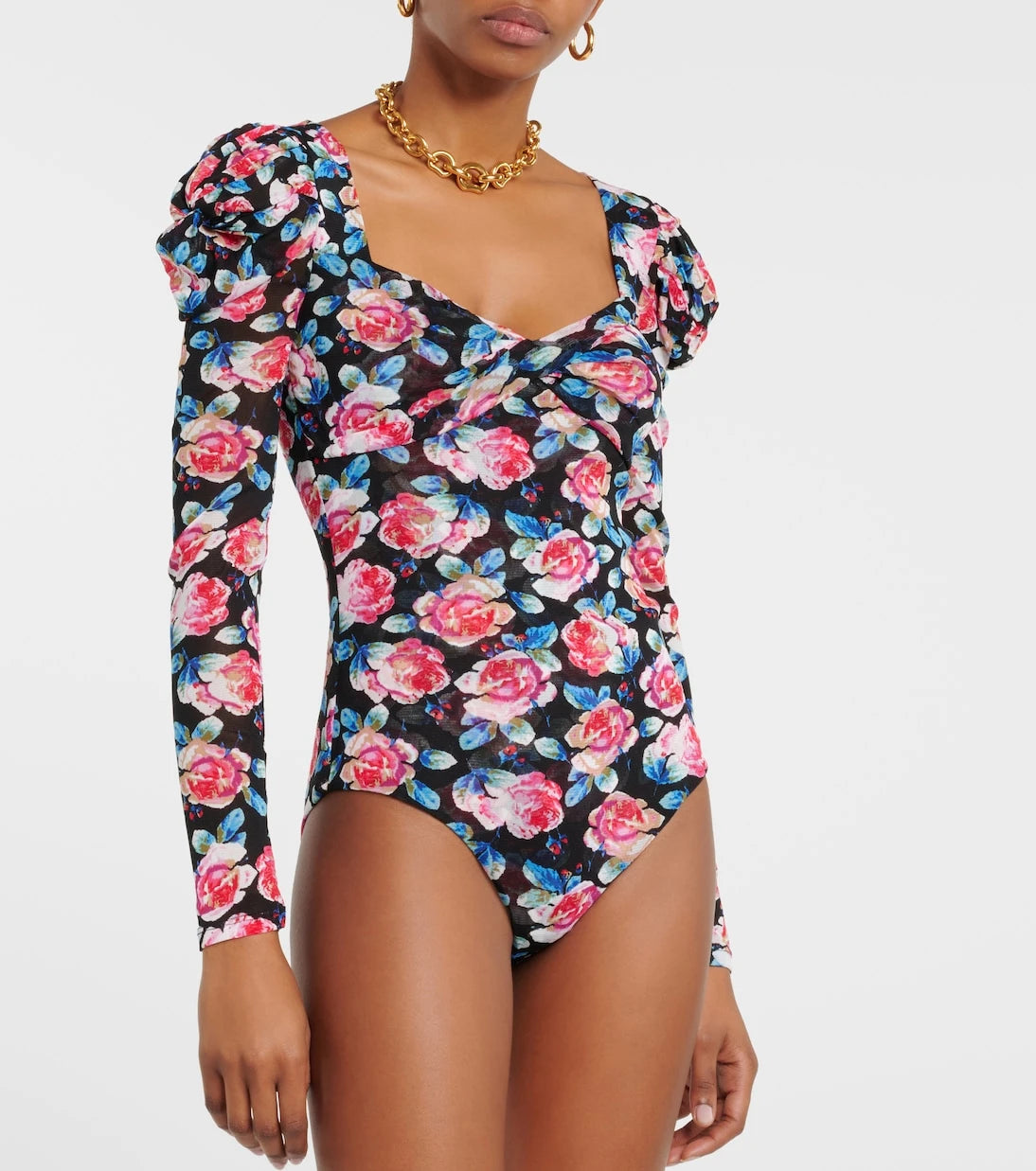 Diane von Furstenberg - Erik floral mesh bodysuit