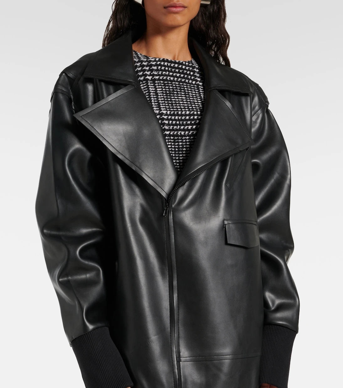 Norma Kamali - Oversized faux leather jacket