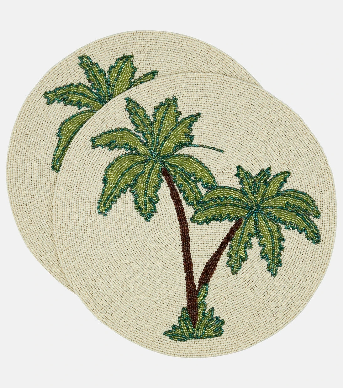 Les-Ottomans - Palms set of 2 beaded placemats