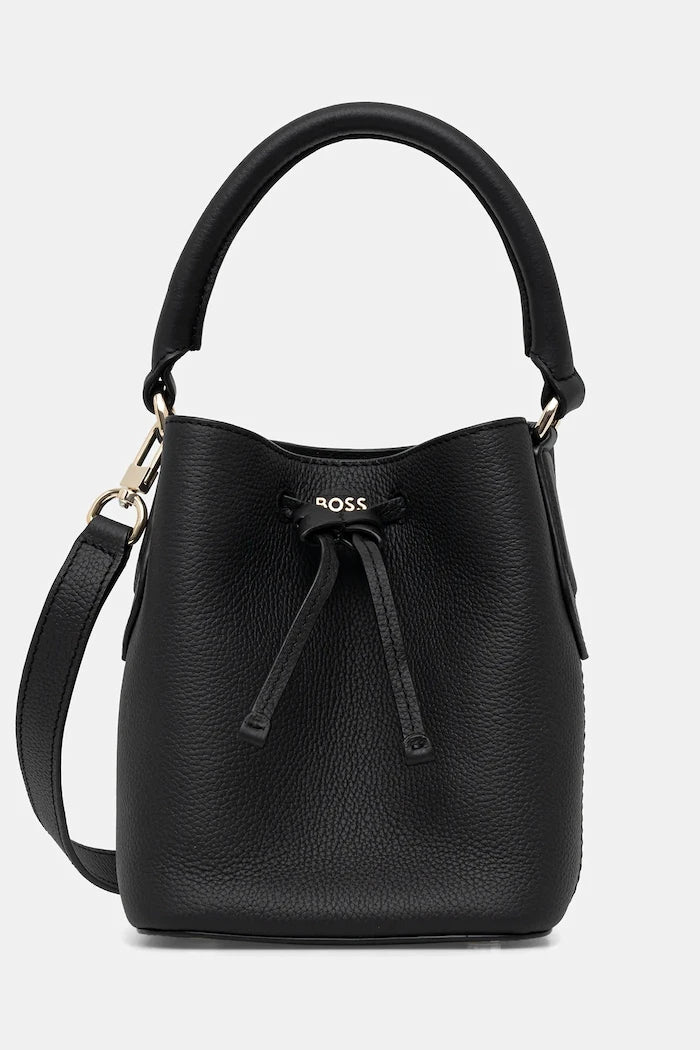 Кожена чанта BOSS Lenah SM Bucket