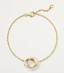 Yellow Gold and Diamond LOVE Chain Bracelet