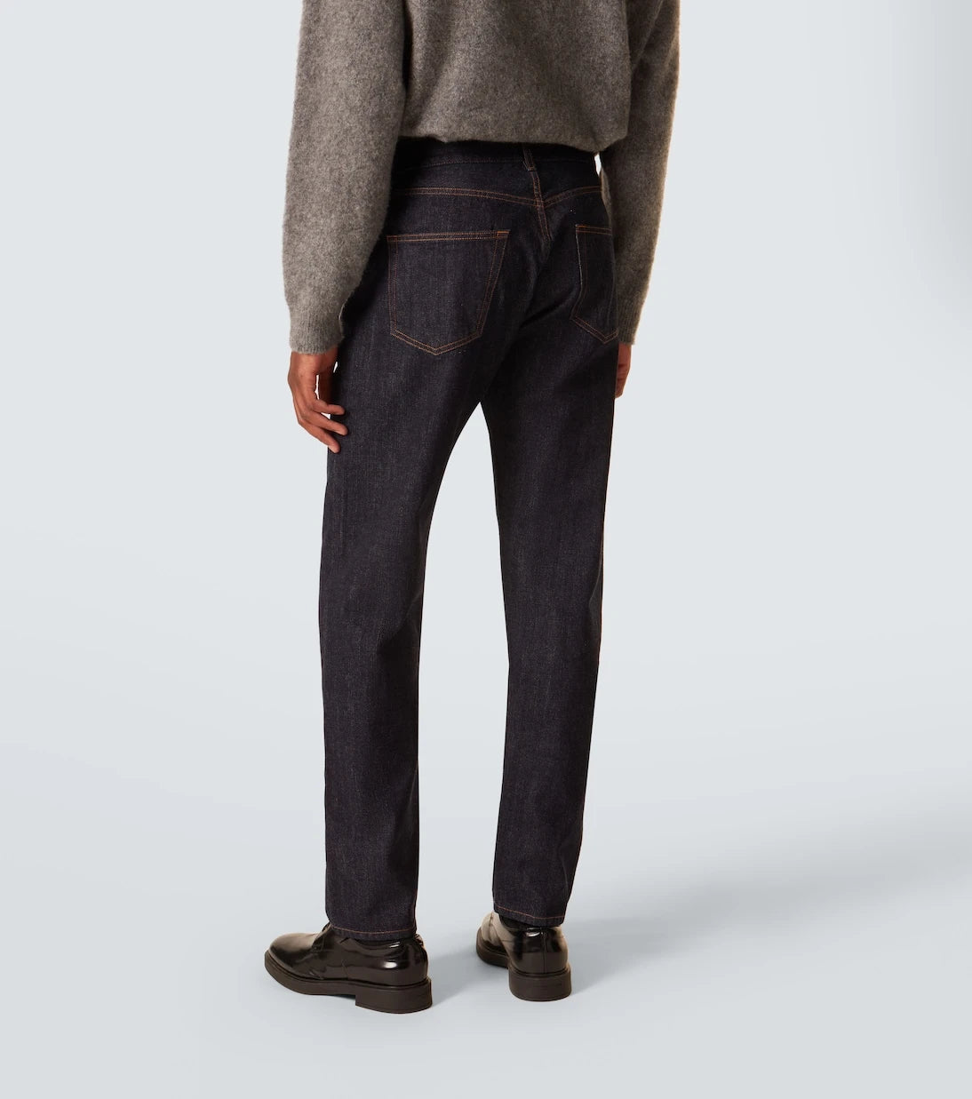 Thom Sweeney - جينز بقصة مستقيمة وخصر متوسط الارتفاع