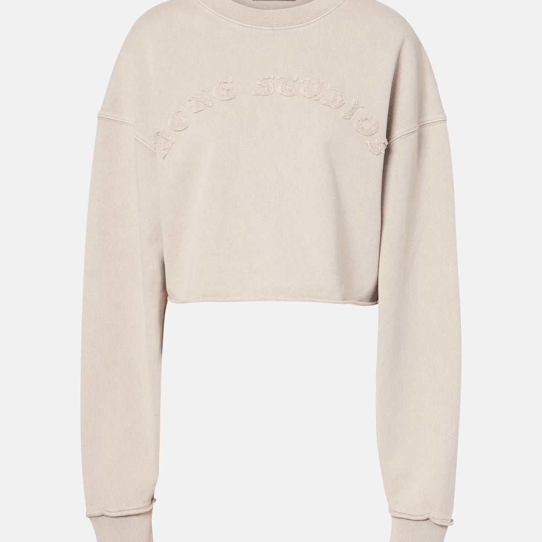 Acne Studios - Logo cropped cotton jersey sweatshirt