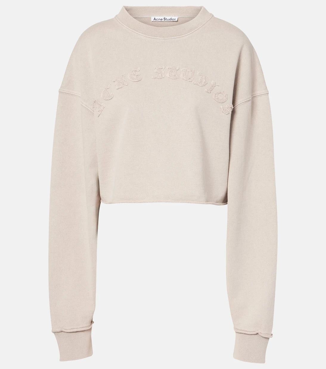Acne Studios - Logo cropped cotton jersey sweatshirt