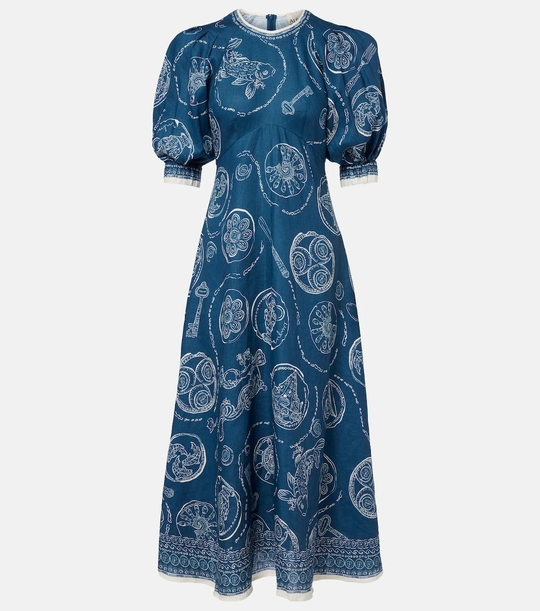 Alémais - Lucky printed linen midi dress