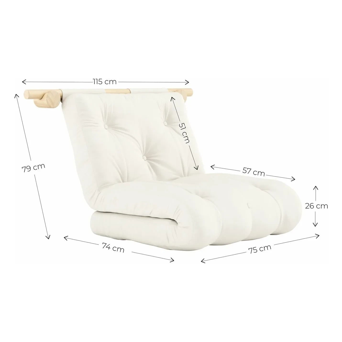 Karup Design - Hooked occasional bed 75x200 cm | Cream