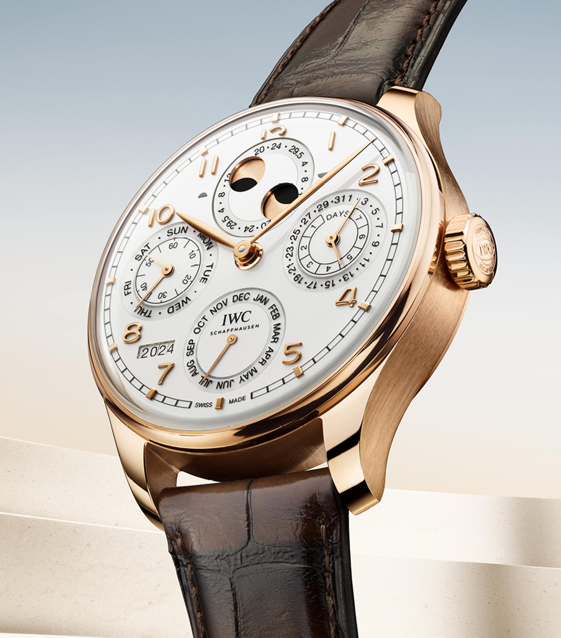 Rose Gold Portugieser Perpetual Calendar Watch 44mm