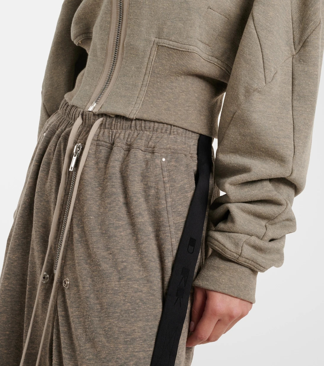 Rick Owens - Cropped cotton-blend jersey hoodie