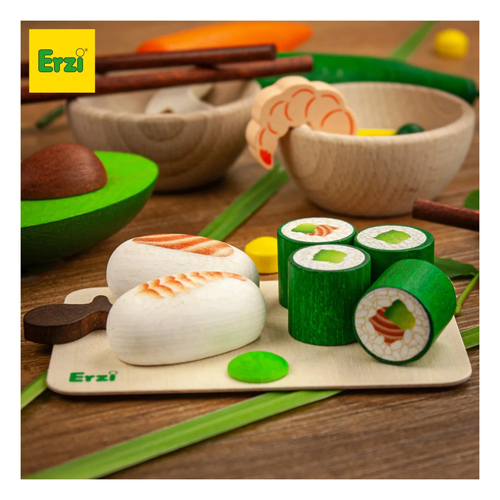 Erzi - Sushi Platter Toy Set - 11 Pieces
