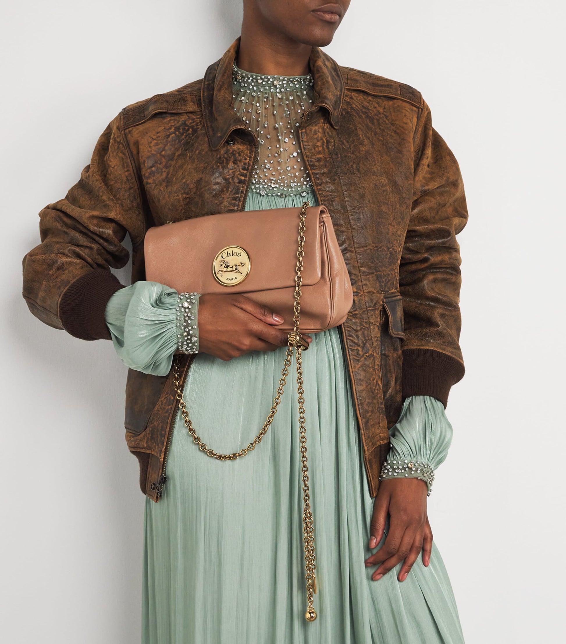 Chloé Medium Leather Heritage Shoulder Bag