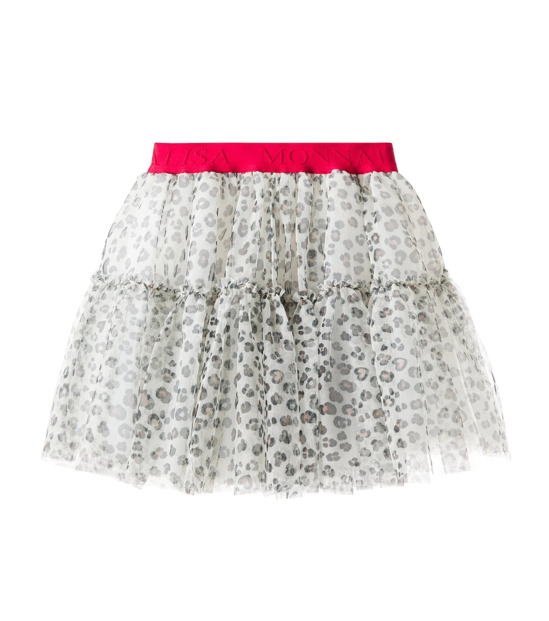 Monnalisa - Leopard-print tulle skirt