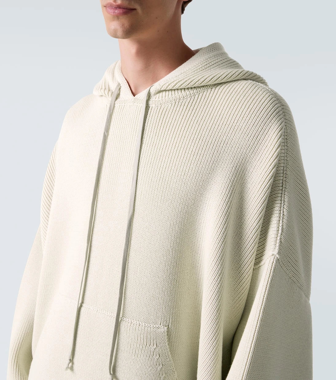Rick Owens - Hun ribbed-knit virgin wool hoodie