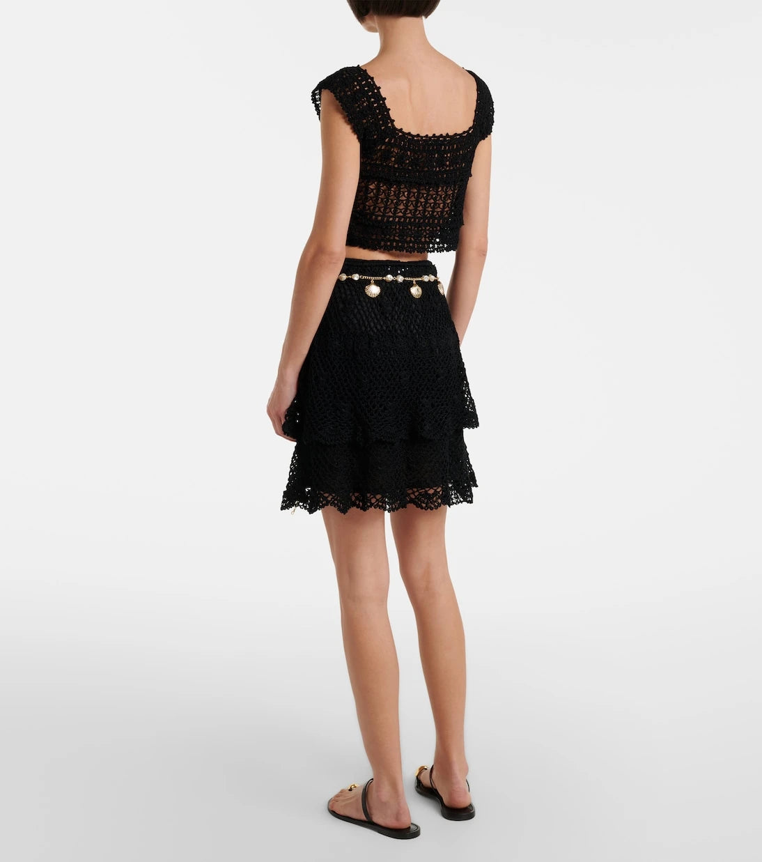 Anna Kosturova - Florence cotton crochet miniskirt