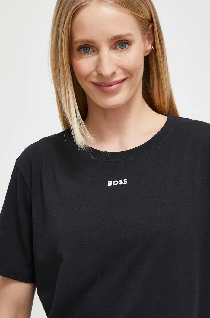 BOSS Kadın Pamuk Elastan CI T-Shirt