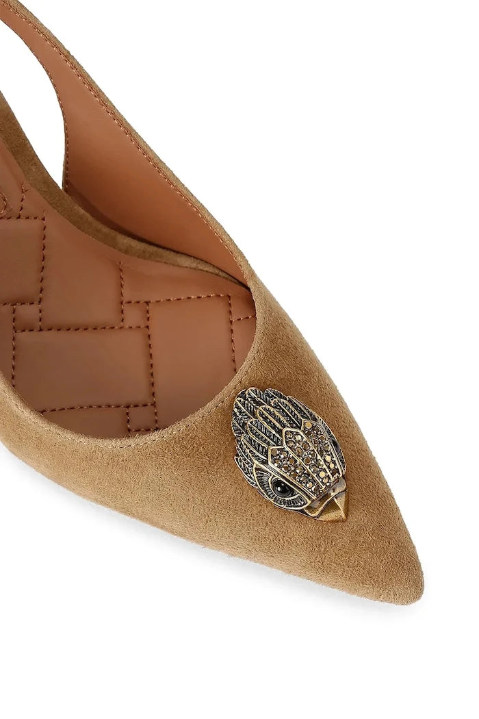 Kurt Geiger London Belgravia Sling 85 Tan Süet Topuklu Ayakkabı