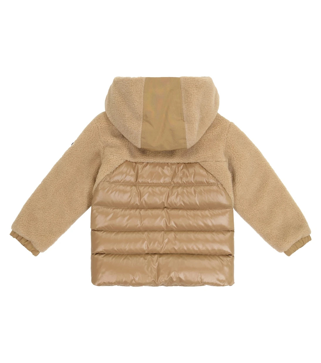 Moncler Enfant - جاكيت جيزم بغطاء رأس من الصوف والريش