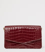 Aspinal Of London Leather Croc-Embossed Eliza Clutch Bag