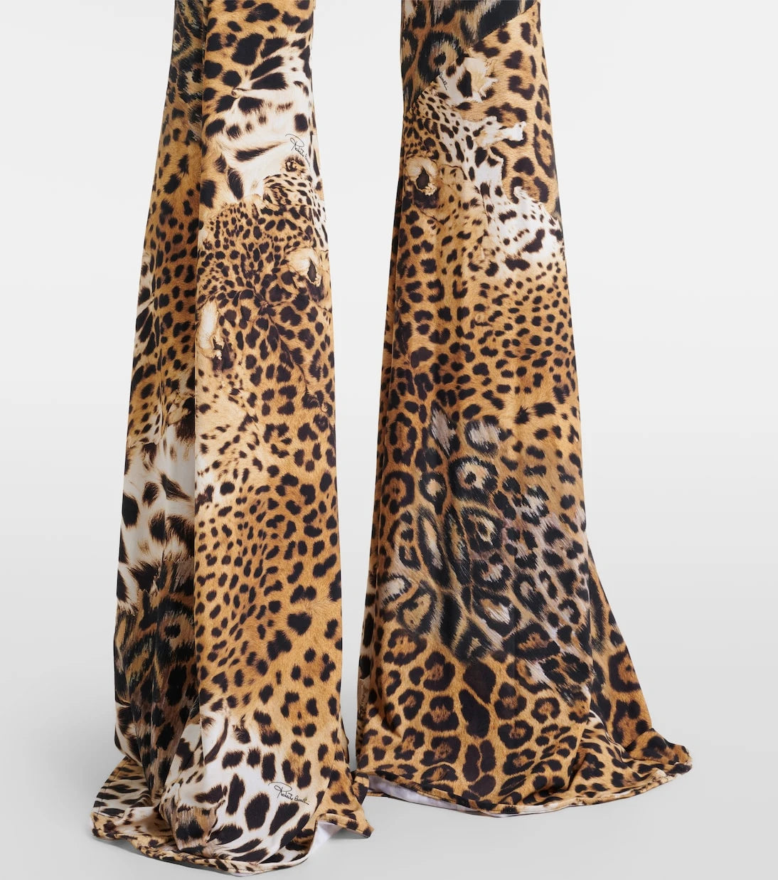 Roberto Cavalli - Jaguar-print cutout jersey jumpsuit