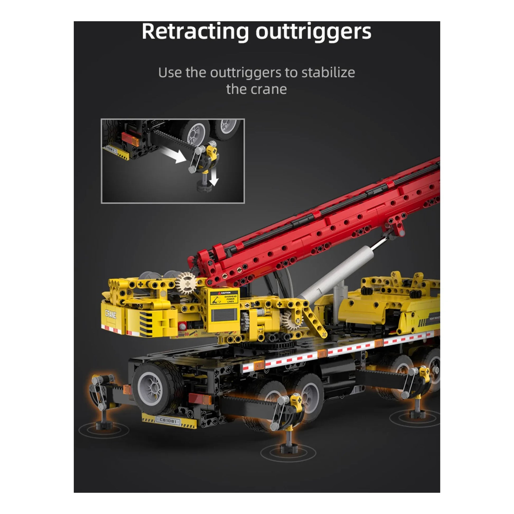 Cada - Construction kit Multi-purpose crane truck - 1,831 parts